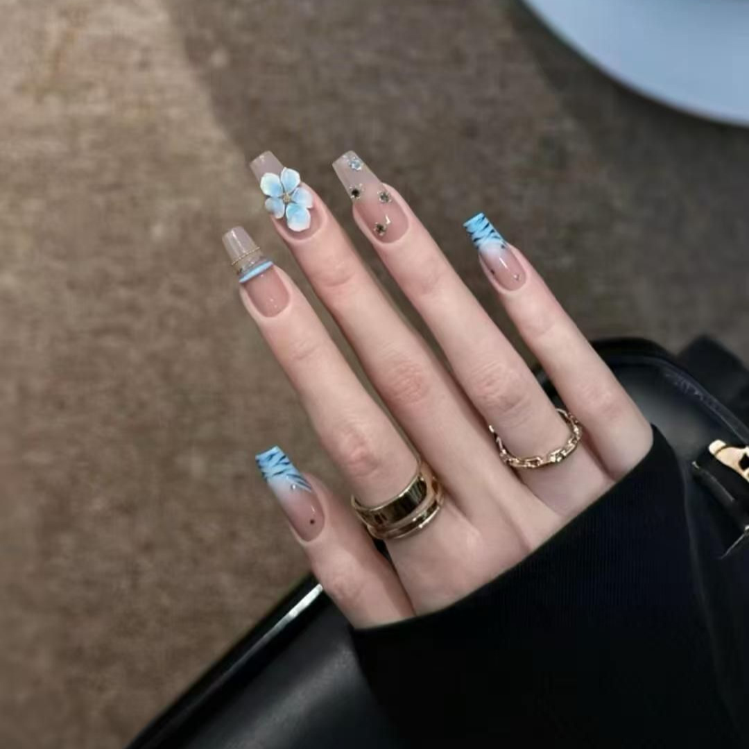 10pcs Handmade Middle Press On - Nail Art Zebra Design review and price