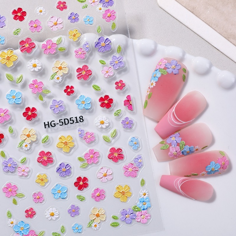 Colorful Petal Nail Decoration - Nail Art Home Service review and price