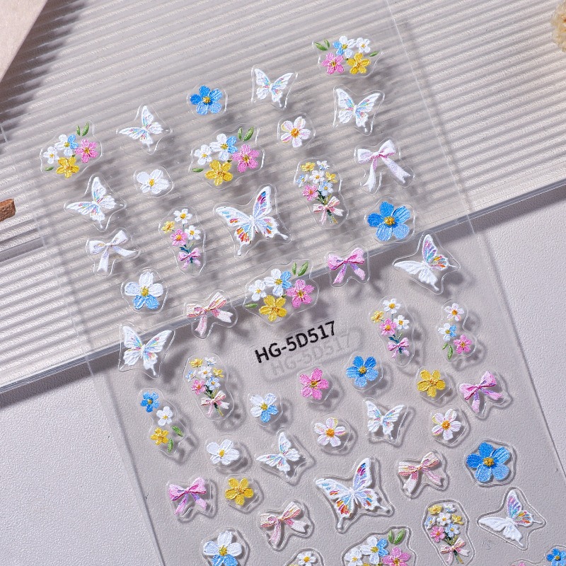 Colorful Petal Nail Decoration - Nail Art Home Service review and price