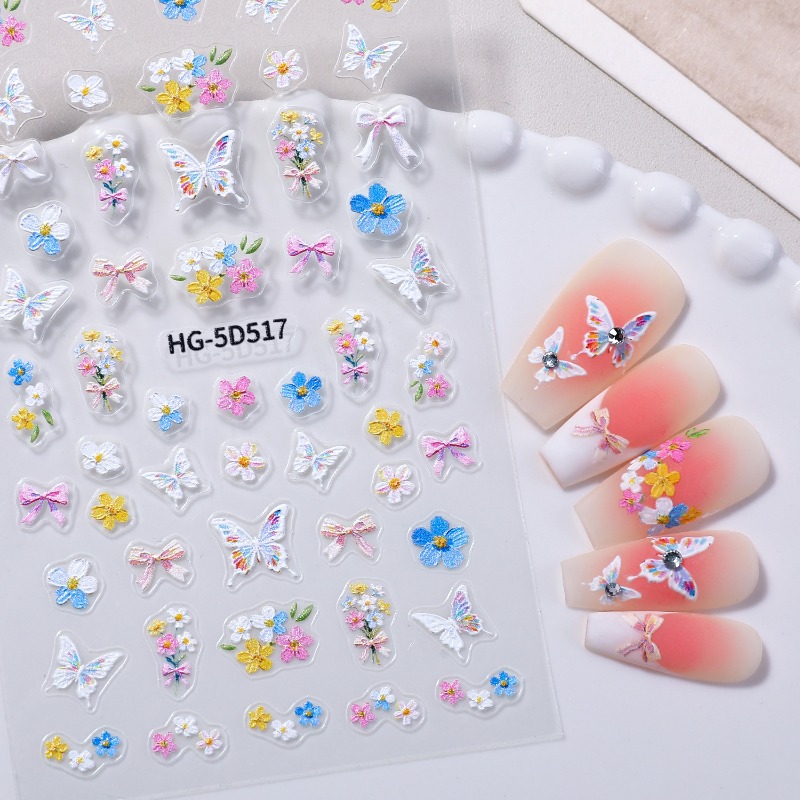 Colorful Petal Nail Decoration - Nail Art Home Service review and price