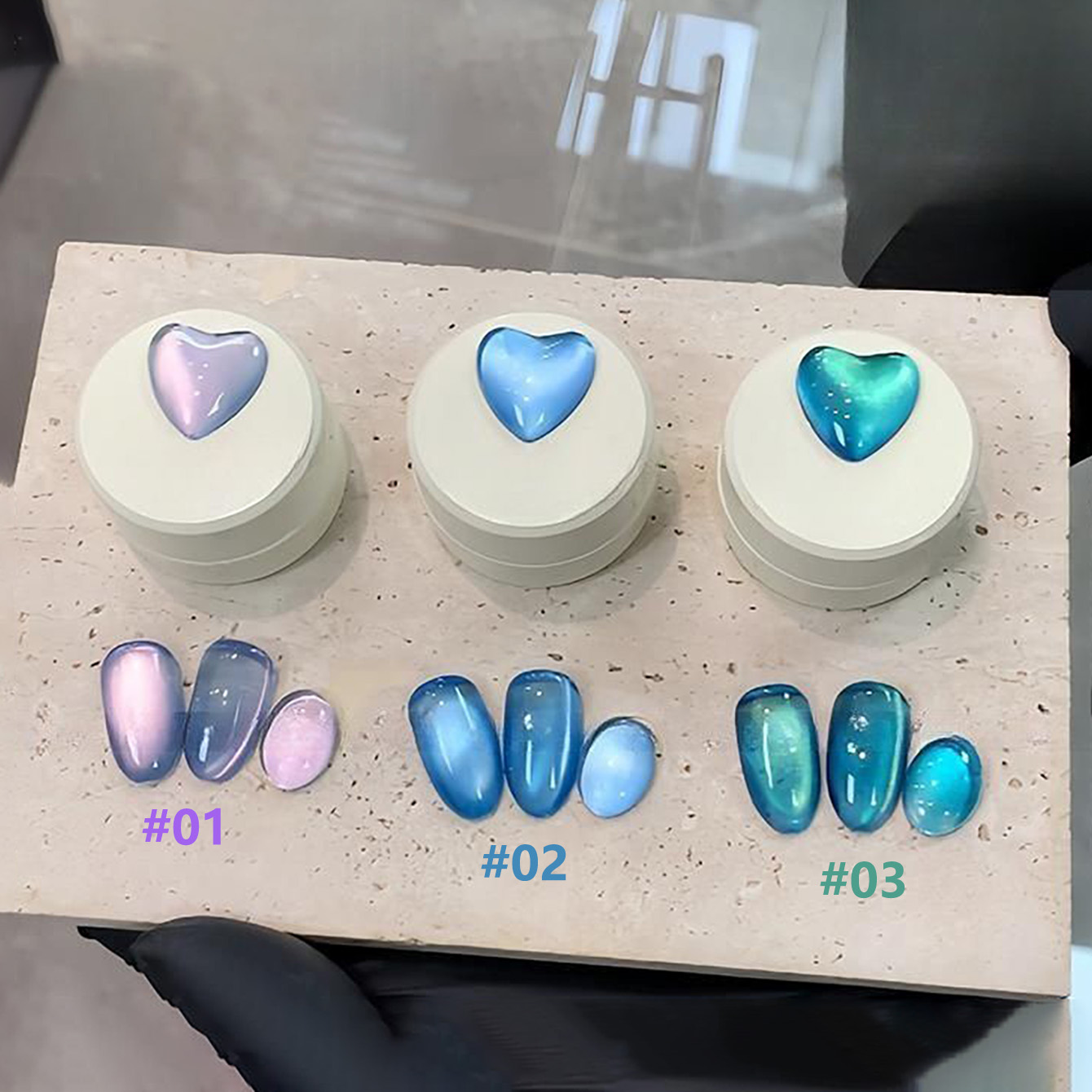1pcs SHAKA Sea Fantasy Cat Eye - Nail Art Emerald Blue review and price