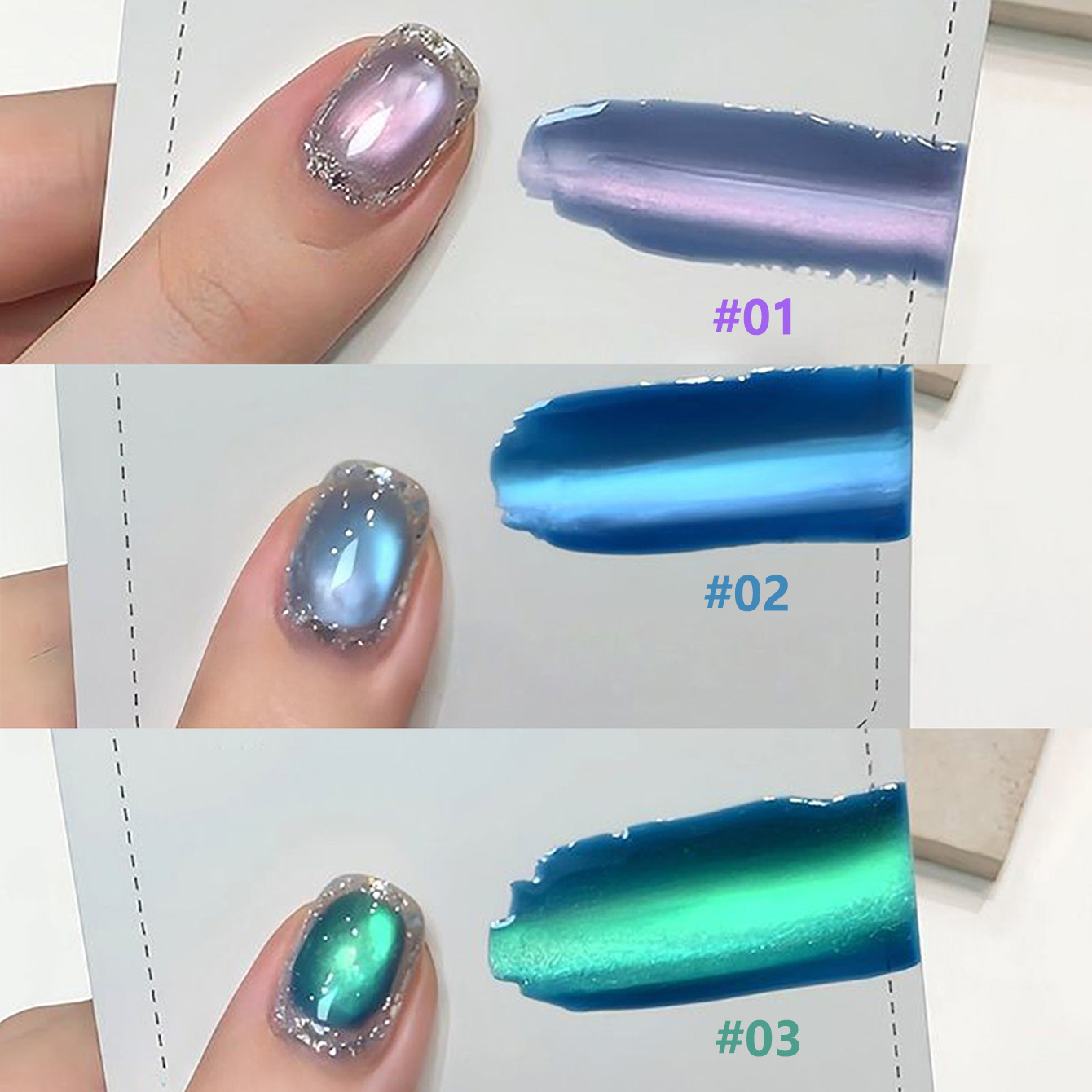 1pcs SHAKA Sea Fantasy Cat Eye - Nail Art Emerald Blue review and price