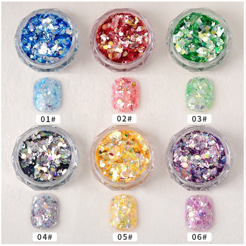 1Pc Glittering Galaxy Emerald  - Nail Art Emerald Blue review and price